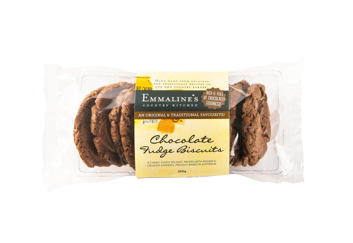 Emmaline's Chocolate Fudge Biscuit 350g Ding Oh Dong