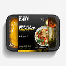 Load image into Gallery viewer, My Muscle Chef - Chicken Parmigiana with Pumpkin Mash and Vegetables