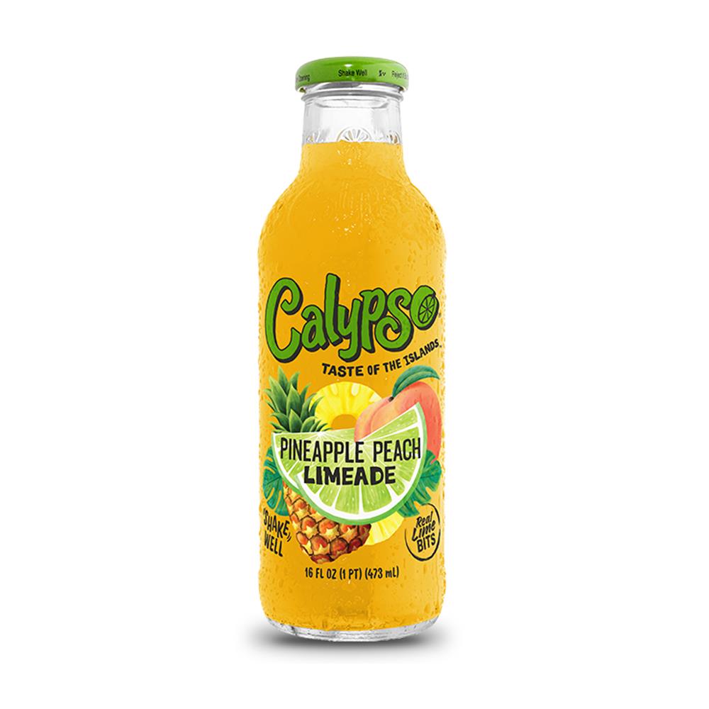 Calypso - Traditional Lemonade - Pineapple Peach - 12 x 473ml