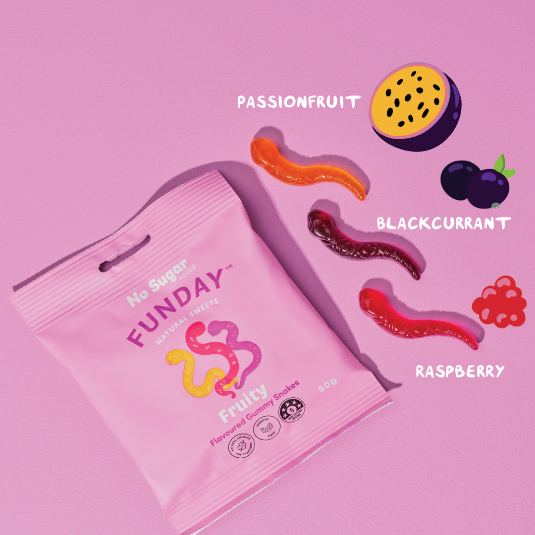 Funday - Gummy - Fruity Snakes 12 x 50g