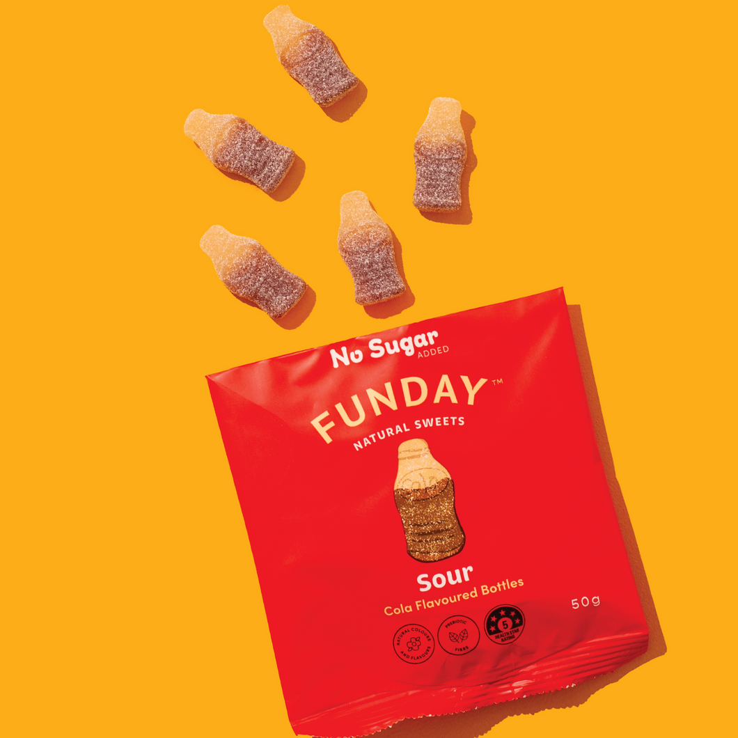 Funday - Gummy - Sour Cola Bottles 12 x 50g