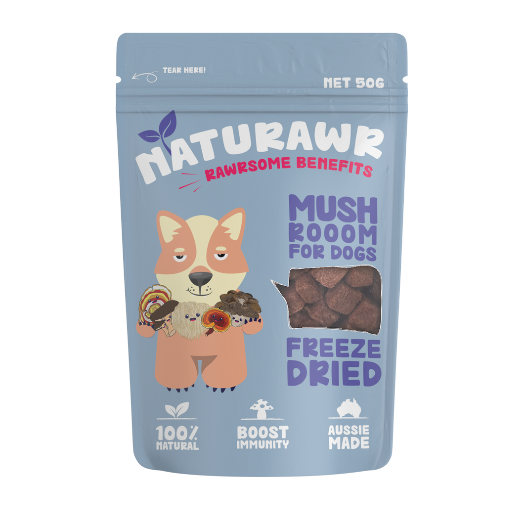Naturawr - Dogs - Pet Treats - Mushroom 10 x 50g