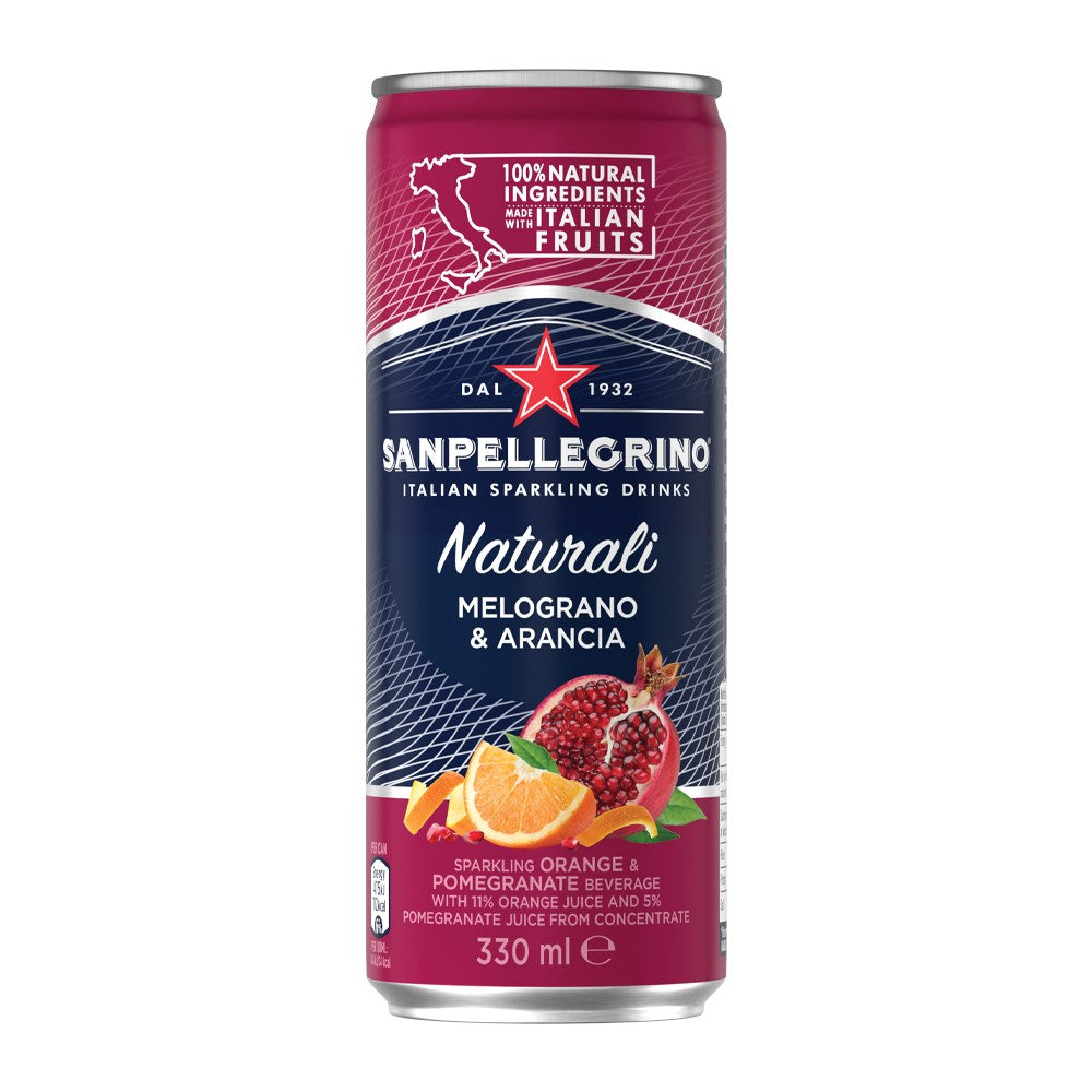 San Pellegrino - Beverages Cans - Melograno & Arancia - 24 x 330ml Cans