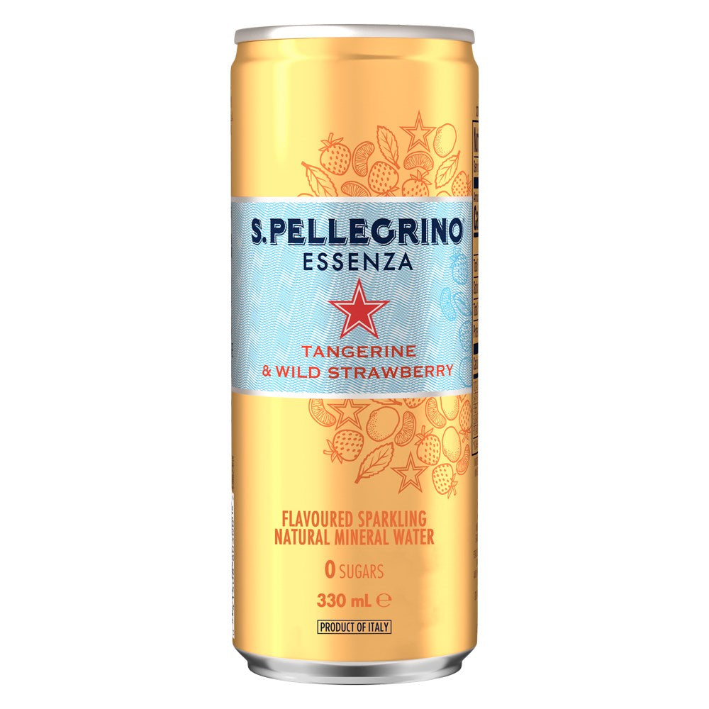 San Pellegrino - Beverages Cans - Tangerine & Wild Strawberry - 24 x 330ml Cans