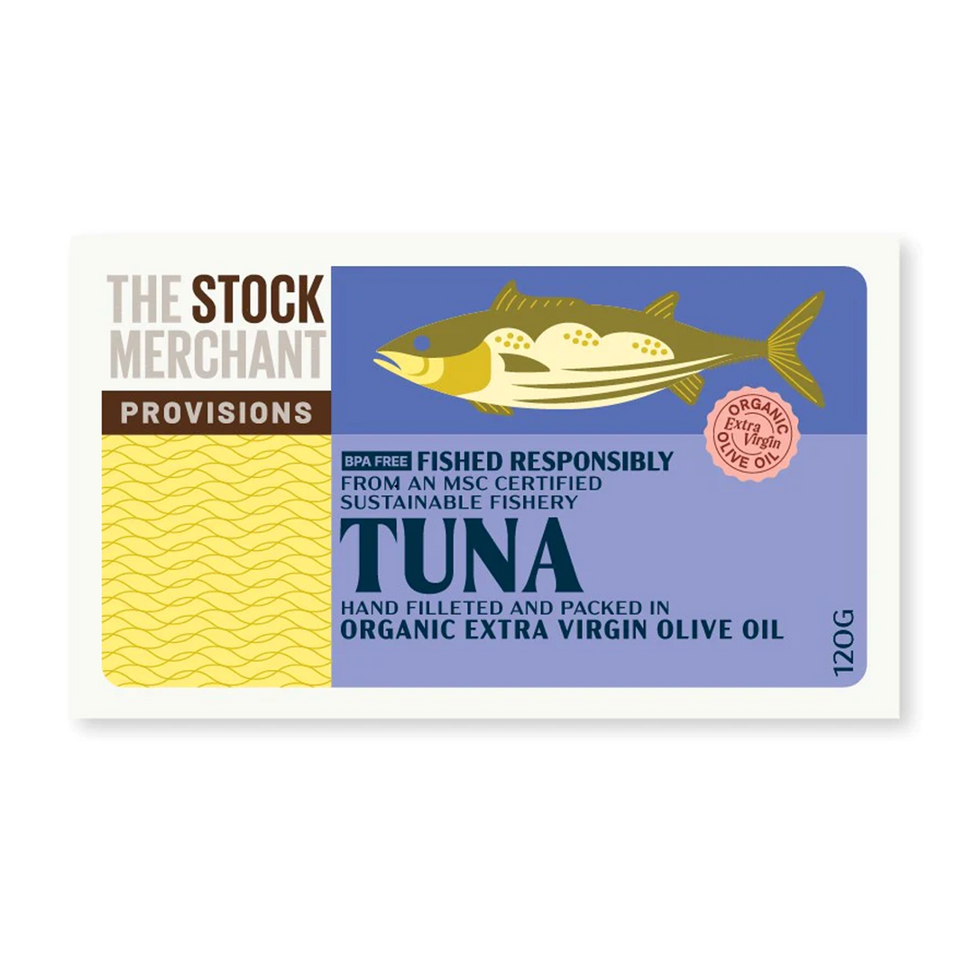 The Stock Merchant - MSC Certified - Extra Virgin Olive Oil - Tuna - 36 x 120g