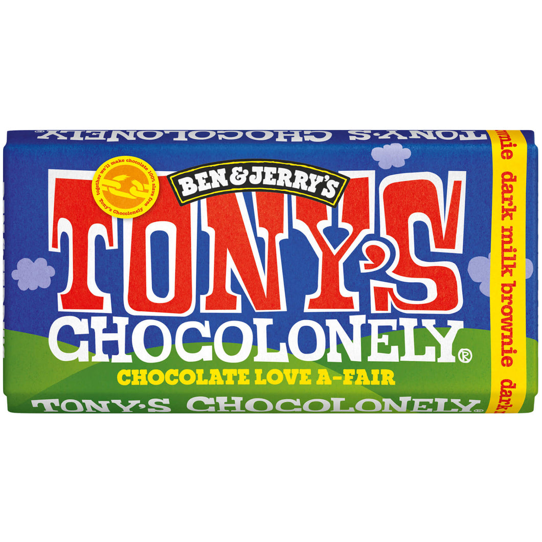 Tony's Chocolonely - Chocolate - LIMITED PRE ORDER - Ben and Jerry Collab - Dark Milk Brownie - 15 x 180g