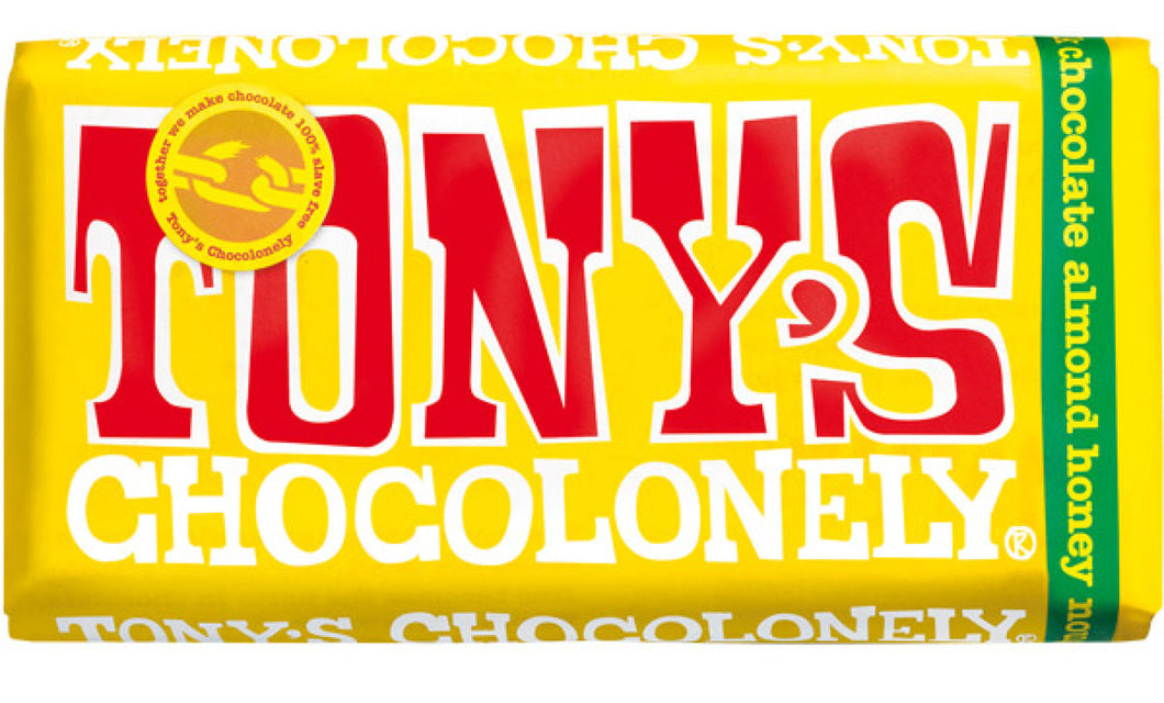 Tony's Chocolonely - Chocolate - Milk Honey Almond Nougat - 15 x 180g