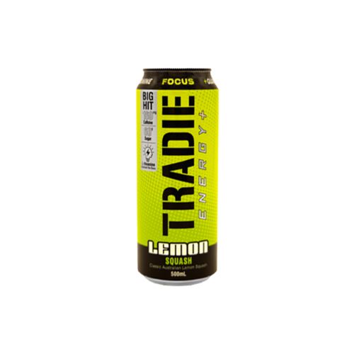 Tradie - Energy Drink - Lemon Squash - 12 x 500ml