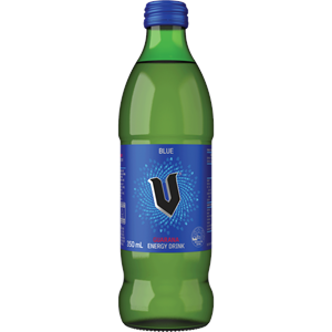 V - Energy Drink - Glass - Blue - 24 x 350ml