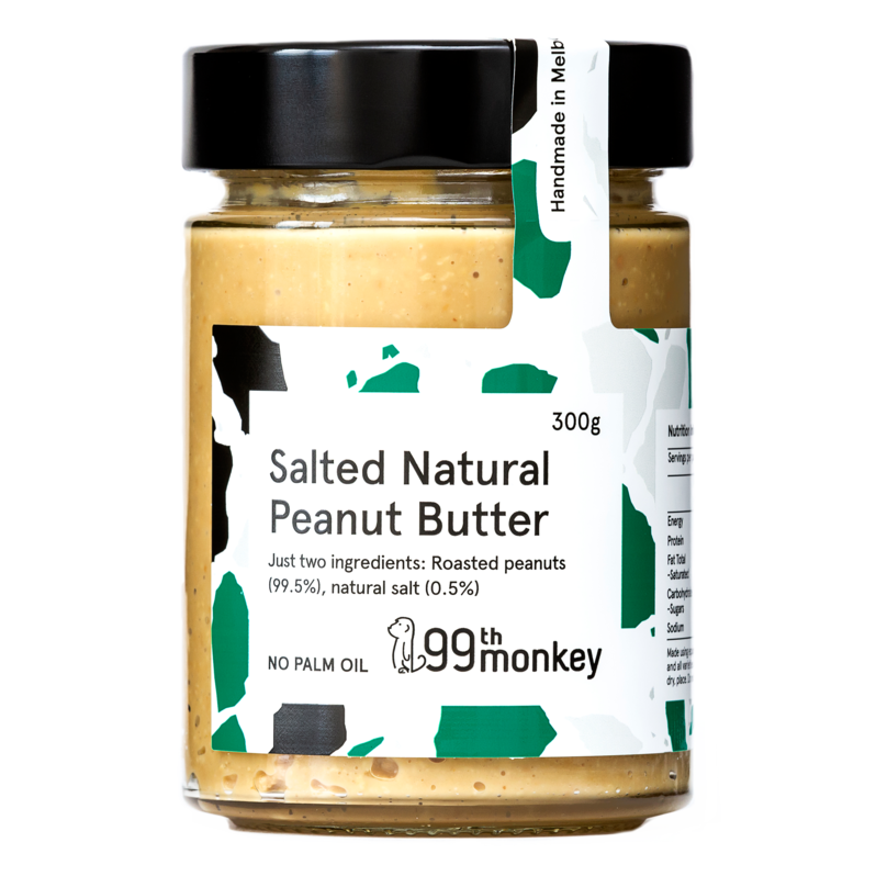 99th Monkey - Salted Natural Crunchy Peanut Butter 6 x 325g