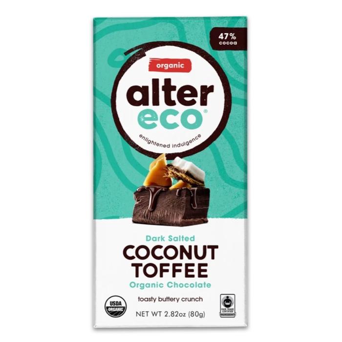 Alter Eco - Dark Coconut Toffee Chocolate 12 x 80g