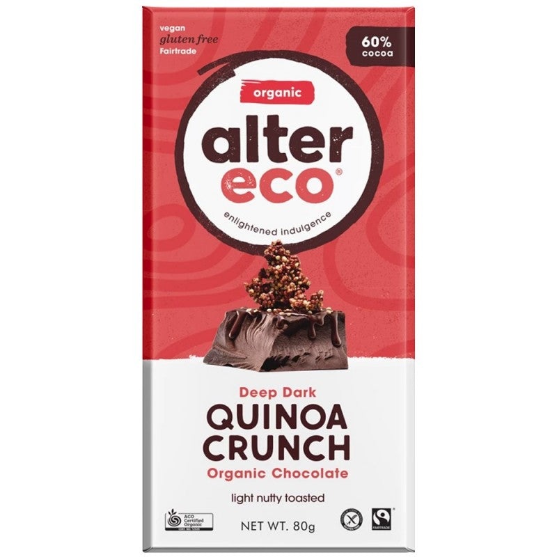 Alter Eco - Dark Quinoa Chocolate 12 x 80g