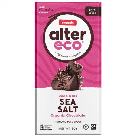 Alter Eco - Dark Sea Salt Chocolate 12 x 80g