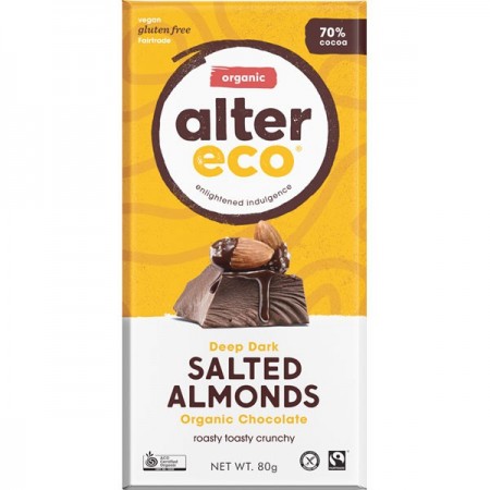 Alter Eco - Dark Salted Almonds 12 x 80g