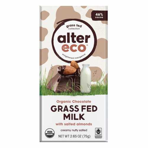 Alter Eco - Grass Fed Milk Salted Almonds 12 x 75g