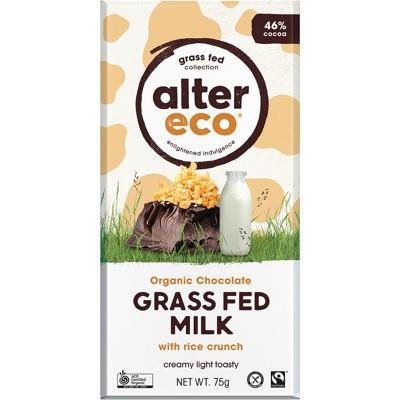 Alter Eco - Grass Fed Milk 12 x 75g