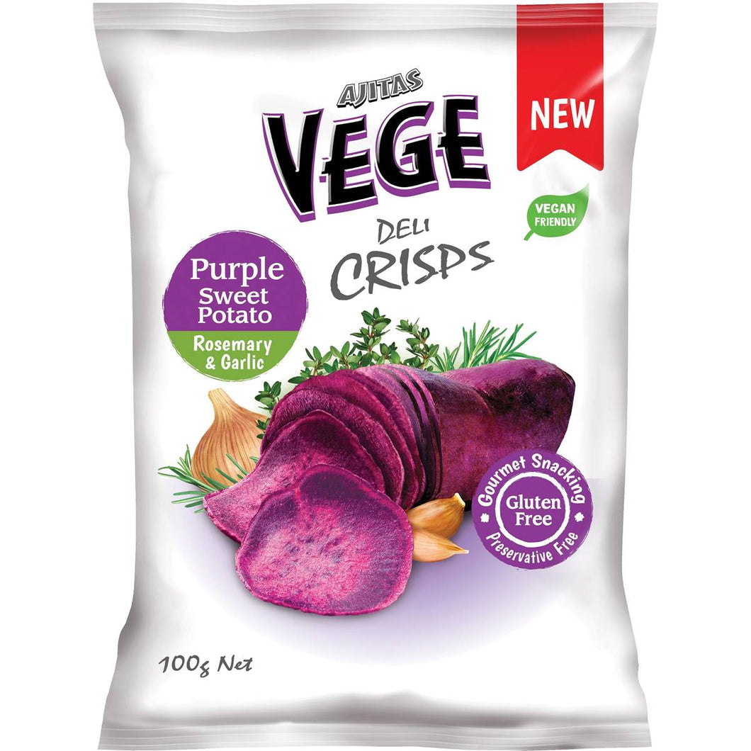 Ajitas - Vege Deli Crisp Purple Sweet Potato GF, No GMO 5 x 100g