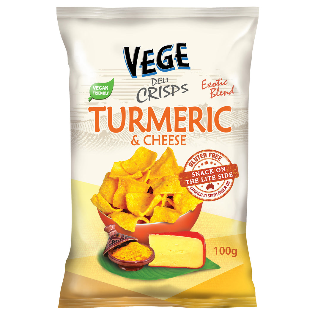 Ajitas - Vege Deli Crisp Turmeric & Cheese GF, V, GMO Free 5 x 100g