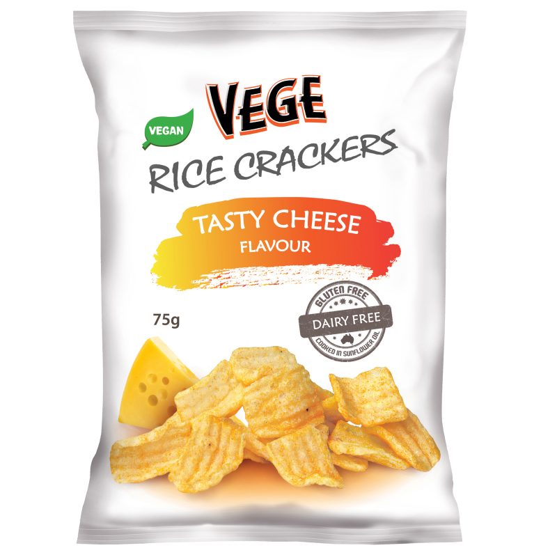 Ajitas - Vege Rice Crackers Tasty Cheese GF, Vegan, GMO Free 5 x 75g