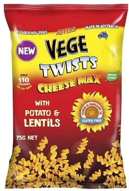 Ajitas - Vege Twists Cheese Max GF, No GMO 5 x 75g