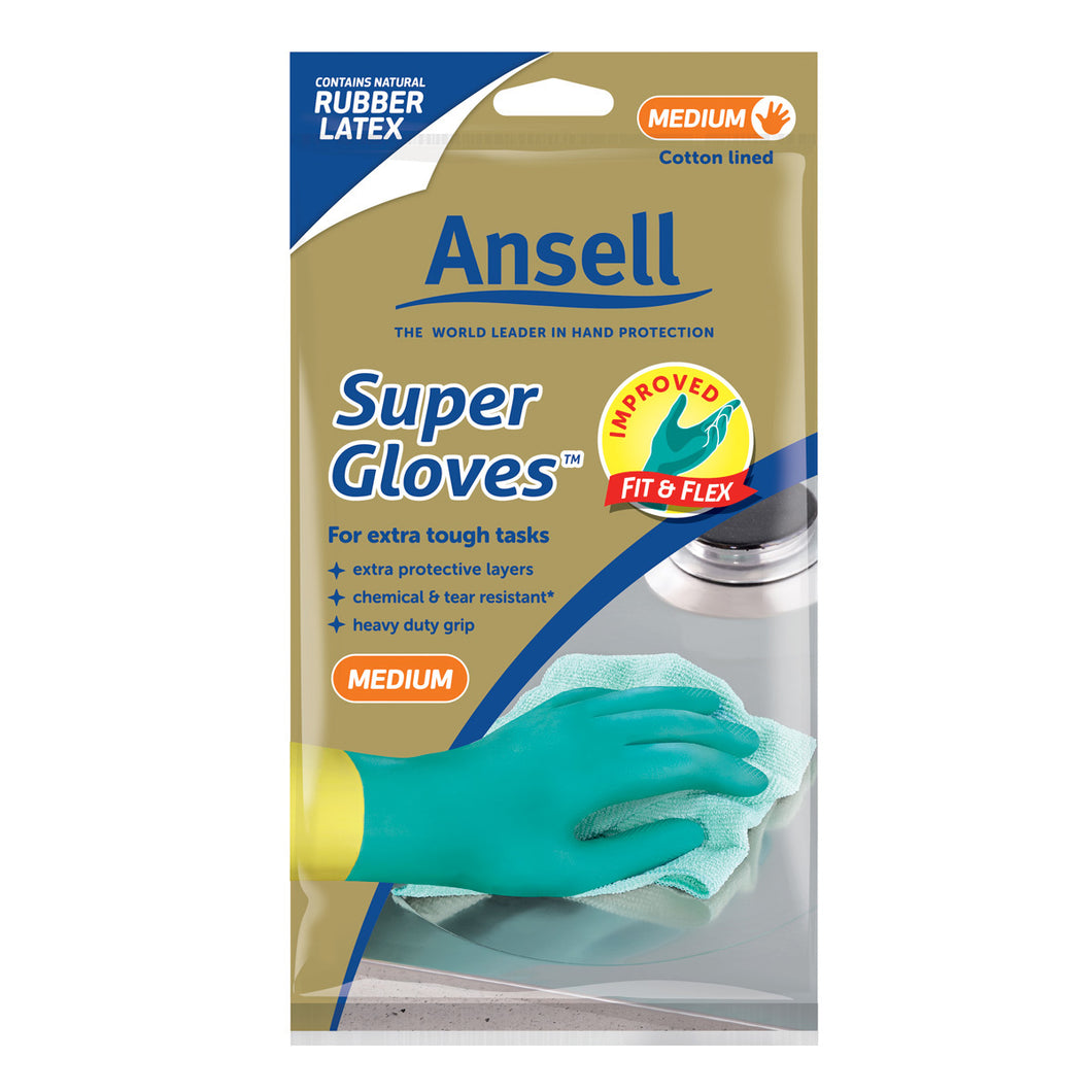 Ansell - Super Gloves - Medium x 6 Pair