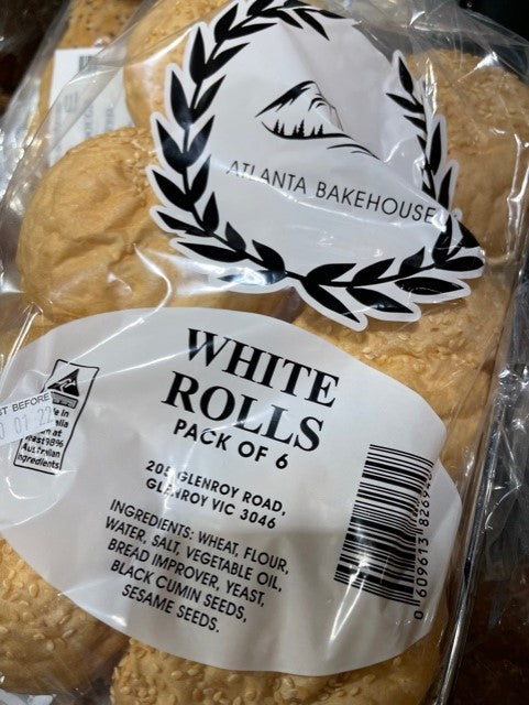 Atlanta Bakehouse - White Rolls with Sesame Round 6pk x 6