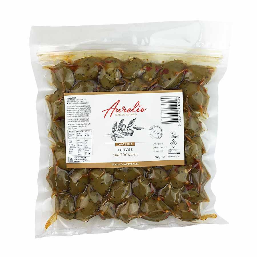 Aurelio - Organic Mediterranean Olives 6 x 300g