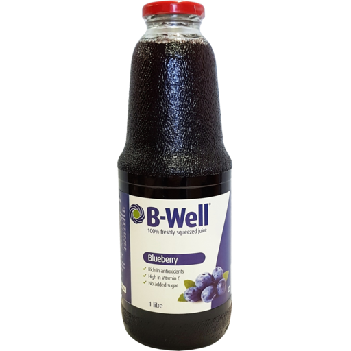 B-Well - Juice - Blueberry 100% Freshly Squeezed No Added Sugar 8 x 1000ml