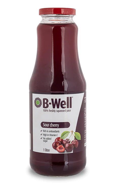 B-Well - Juice - Sour Cherry 100% Freshly Squeezed No Added Sugar 8 x 1000ml