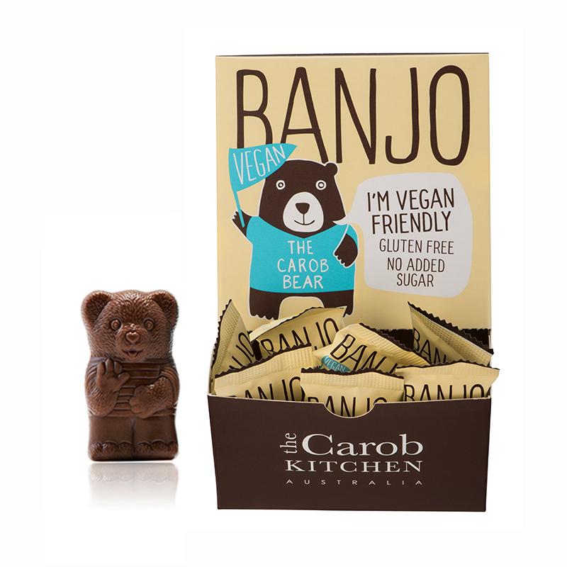 The Carob Kitchen - Banjo the Carob Bear - Vegan Bear 50 x 15g