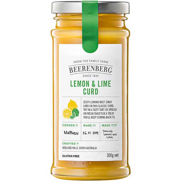 Beerenberg - Curd - Lemon & Lime 8 x 300g