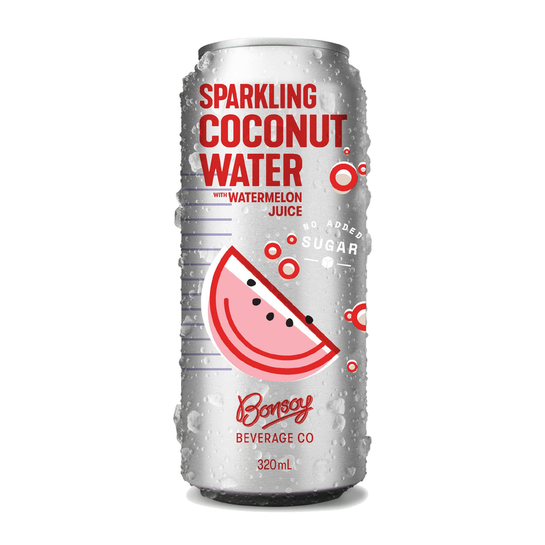 Bonsoy - Organic Sparkling - Watermelon Coconut Water 12 x 320ml