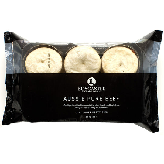 Boscastle - Frozen Pies - Aussie 4 x 660g (12 Party Pies)