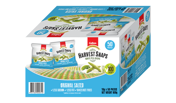 Calbee - Harvest Snaps - Baked Pea Crisps - 50 x 18g