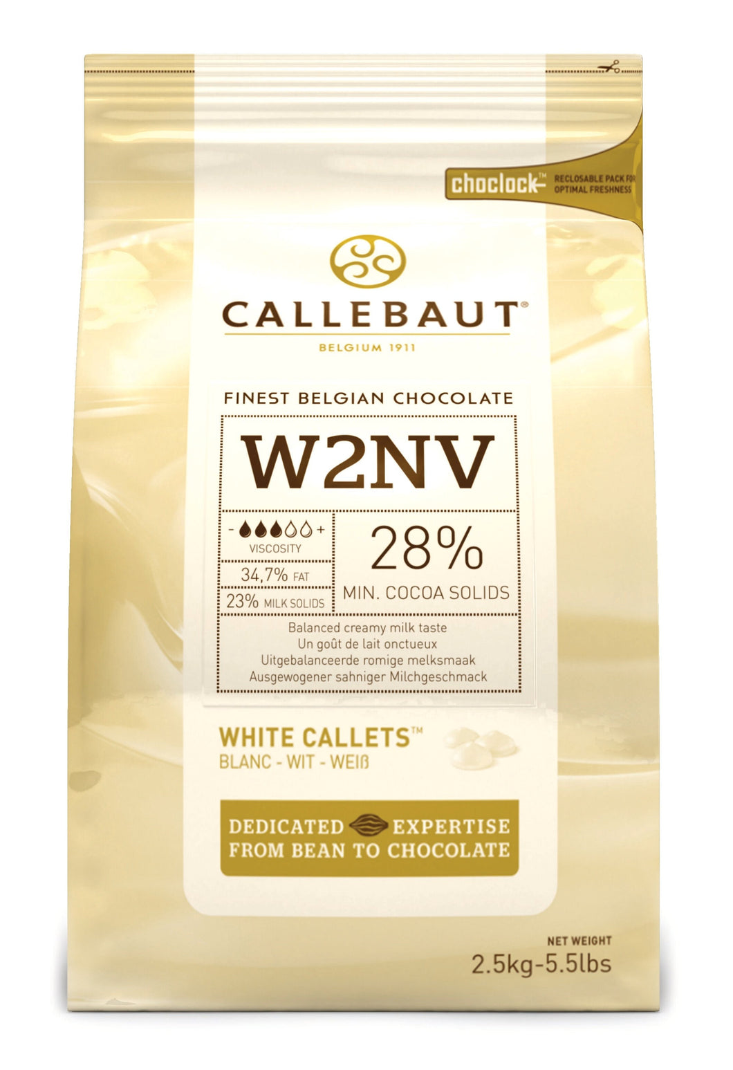 Callebaut - White Callets 28% - Chocolate 1 x 2500g