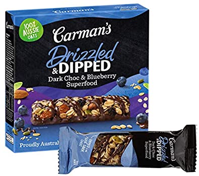 Carman’s - Bar Drizzled & Duooed Dark Chocolate Blueberry Superfood 6 x 210g