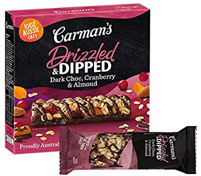 Carman’s - Bar Drizzled & Dipped Dark Chocolate Cranberry Almond 6 x 210g