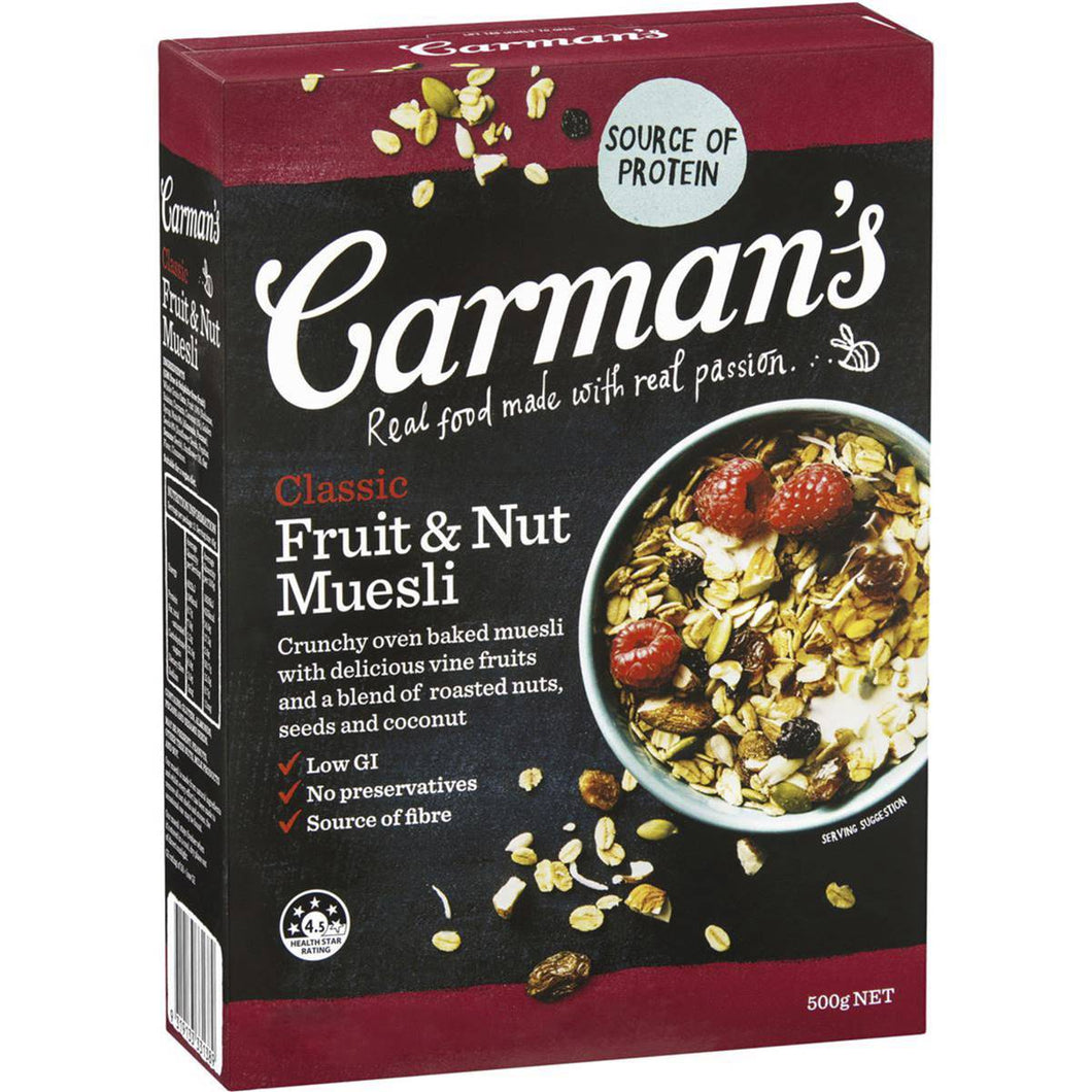 Carman’s - Classic Fruit & Nut Muesli 6 x 400g