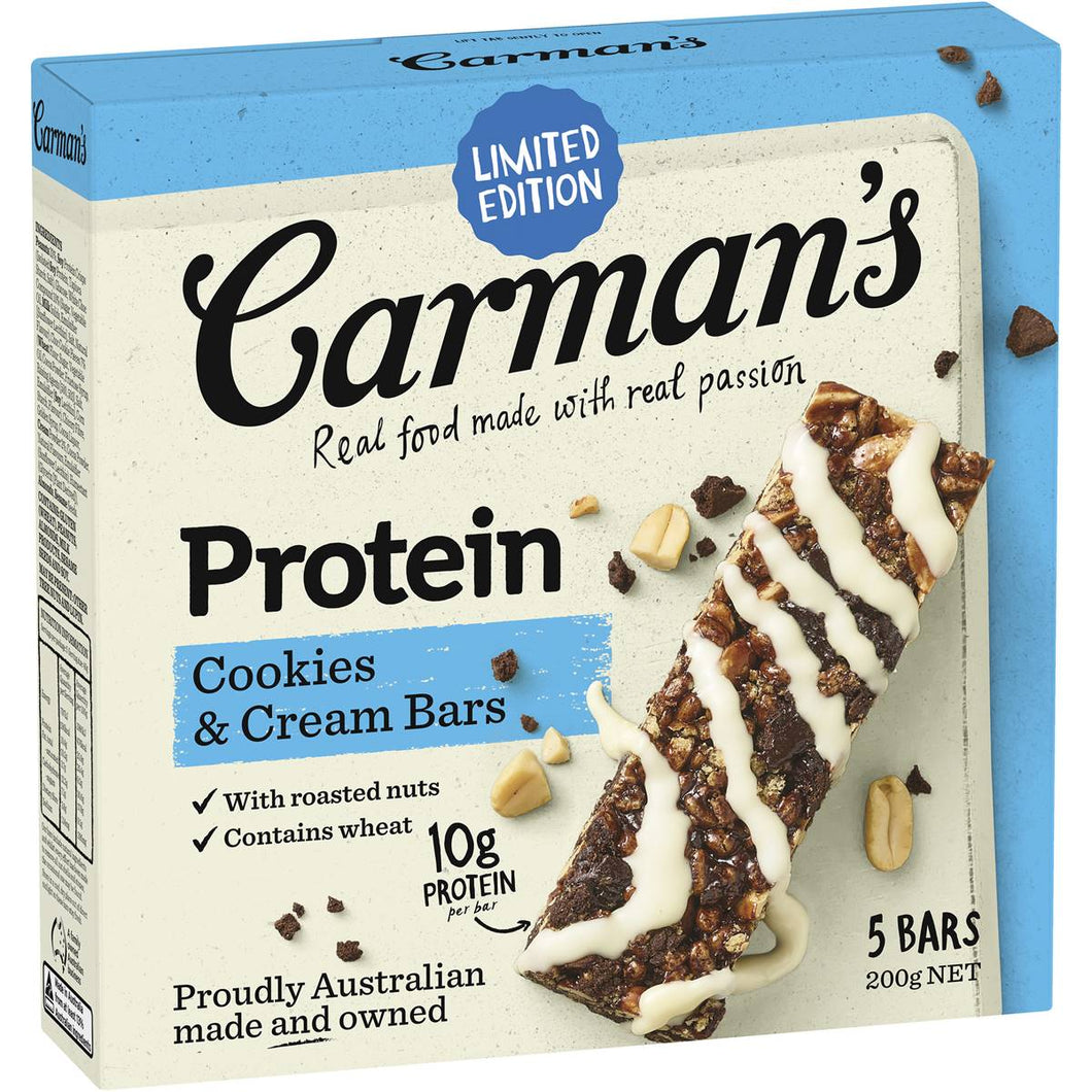 Carman’s - Protein Bar Cookies and Cream 6 x 200g