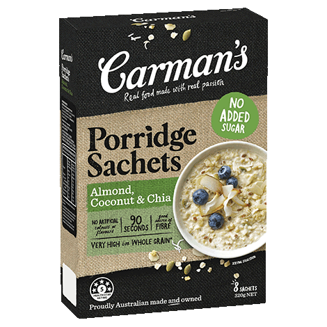 Carman’s - Almond, Coconut & Chia Porridge Vegan 6 x 320g