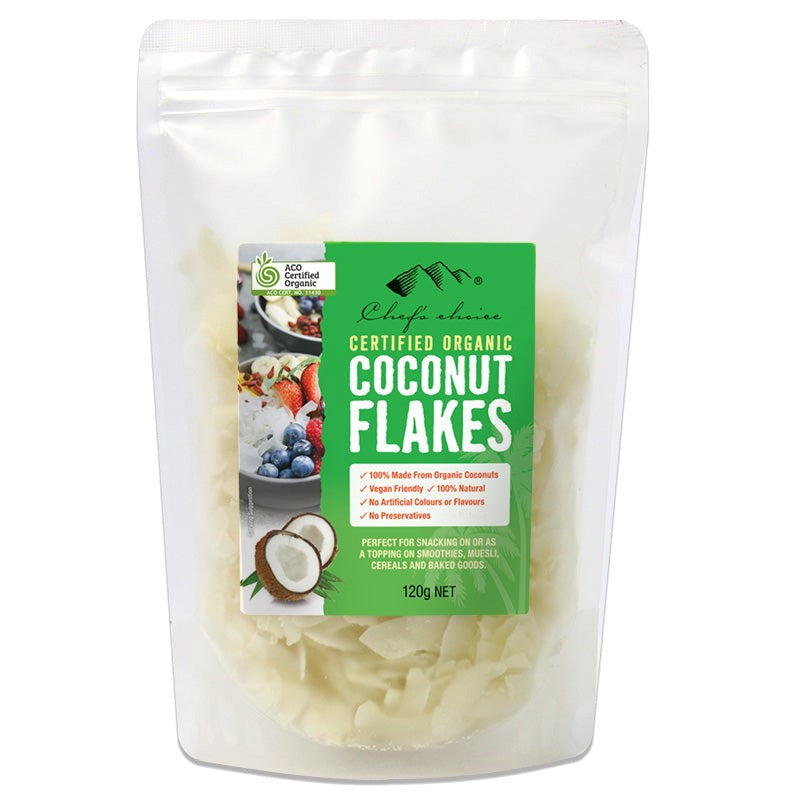 Chef's Choice - Organic Coconut - Flakes 4 x 120g