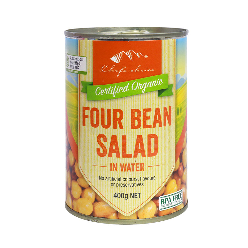 Chef's Choice - Organic Cans - 4 Bean Salad 12 x 400g