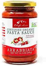 Chef's Choice - Organic Pasta Sauce - Arrabbiata Hot Chilli Pepper Pasta Sauce 12 x 350g