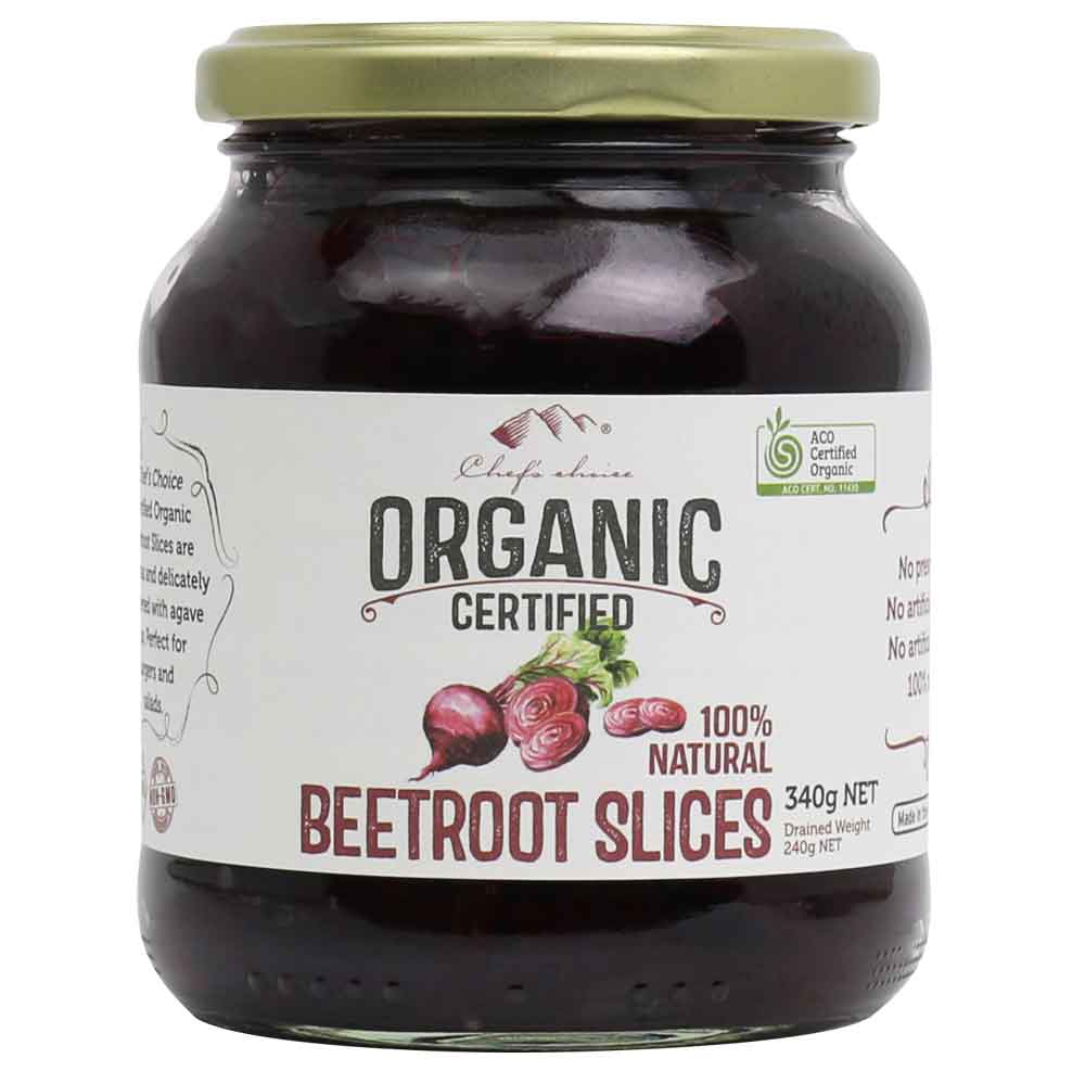Chef's Choice - Organic In Brine - Beetroot Slices 6 x 340g