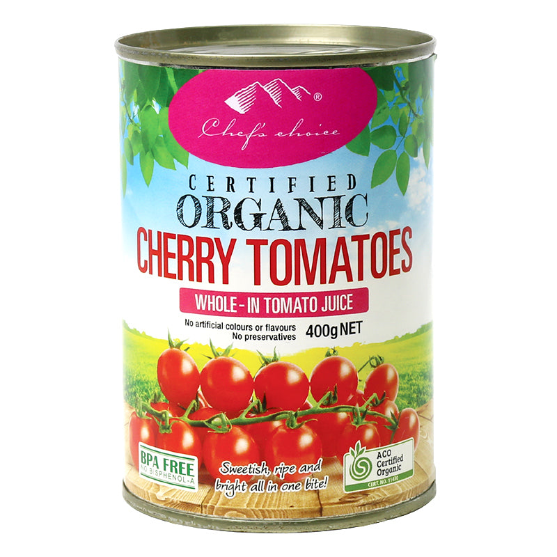 Chef's Choice - Organic Cans - Cherry Tomatoes 12 x 400g