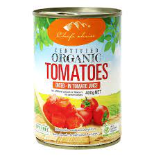 Chef's Choice - Organic Cans - Italian Diced Tomatoes in Tomato Juice 12 x 400g