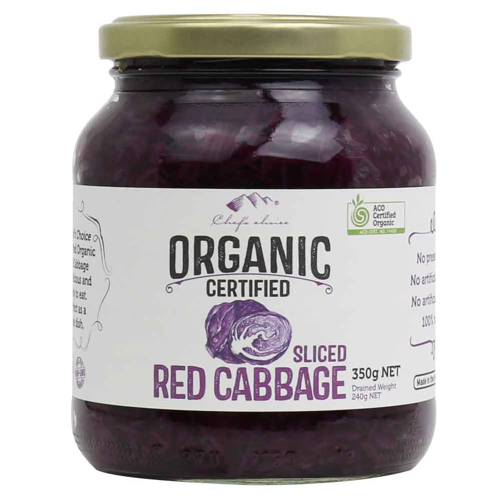 Chef's Choice - Organic In Brine - Red Cabbage 6 x 350g