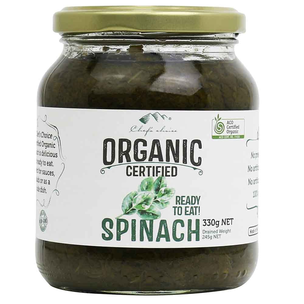 Chef's Choice - Organic In Brine - Spinach 6 x 330g