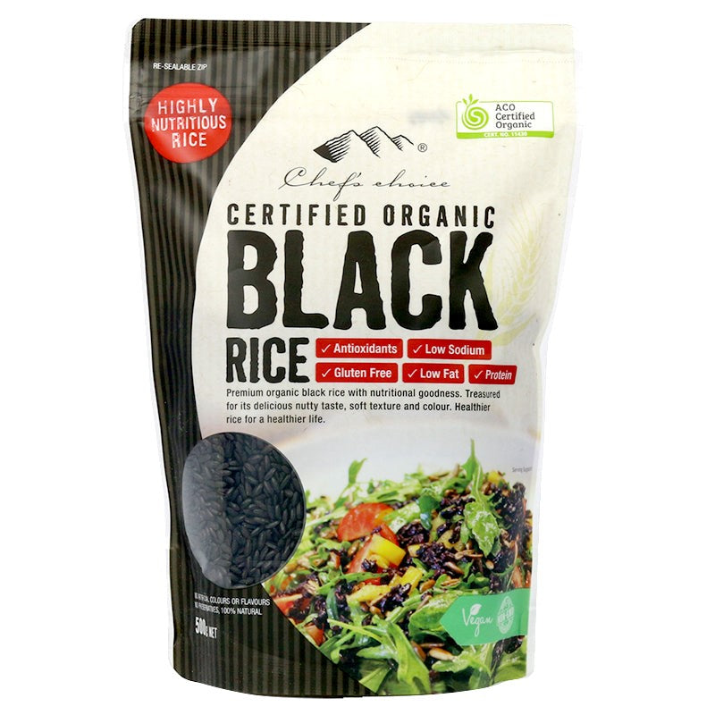 Chef's Choice - Organic Rice - Black Rice 5 x 500g