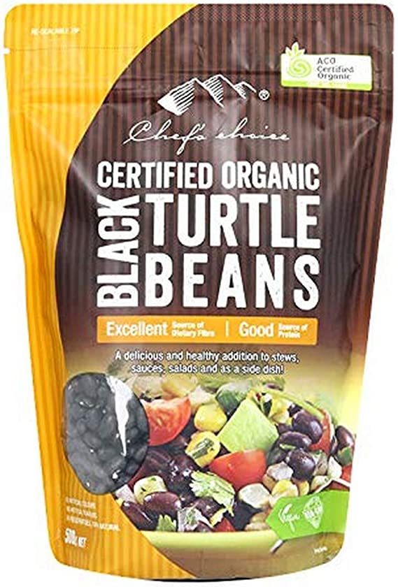 Chef's Choice - Organic Grains - Black Turtle Beans 4 x 500g